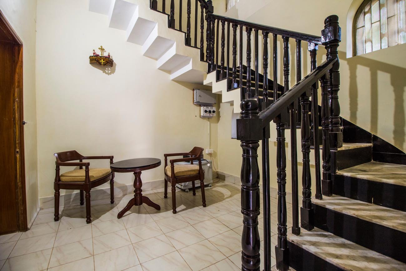 Villa living area and staircase